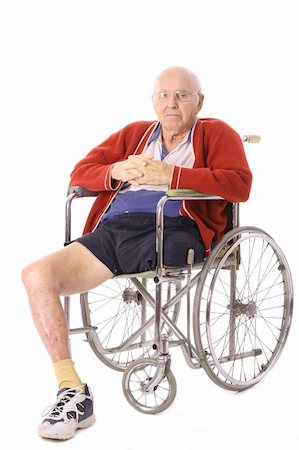 elderly man with leg amputation vertical Stock Photo - Budget Royalty-Free & Subscription, Code: 400-04508808