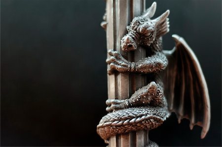 dragon and column - A dragon weeved around a pillar Stock Photo - Budget Royalty-Free & Subscription, Code: 400-04509058