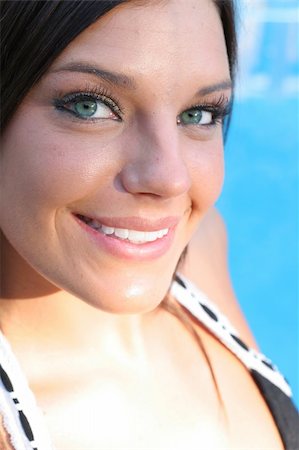 simsearch:673-03623051,k - beautiful model by pool Stock Photo - Budget Royalty-Free & Subscription, Code: 400-04509101