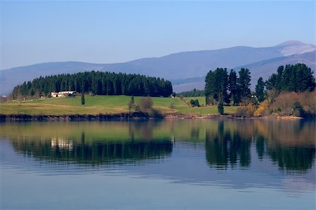 Reflection on Lake Legutiano, Alava (Spain) Stock Photo - Budget Royalty-Free & Subscription, Code: 400-04509459