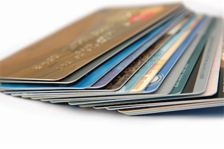 Stack of credit cards Stock Photo - Budget Royalty-Free & Subscription, Code: 400-04502456