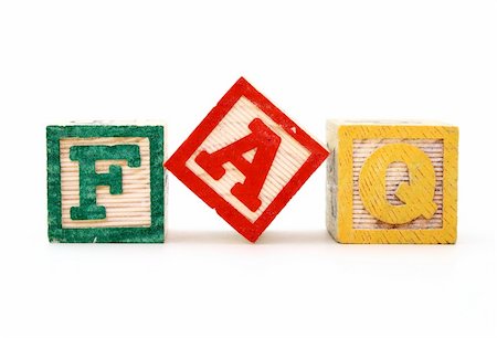 simsearch:600-02346205,k - alphabet blocks over a white surface forming the word faq Stock Photo - Budget Royalty-Free & Subscription, Code: 400-04516297