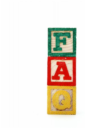 simsearch:600-02346205,k - letter wood blocks forming the word faq in the vertical Stock Photo - Budget Royalty-Free & Subscription, Code: 400-04516364