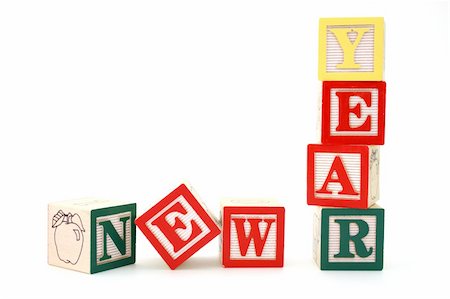 simsearch:600-02346205,k - word new year formed by wood alphabet blocks Stock Photo - Budget Royalty-Free & Subscription, Code: 400-04519749