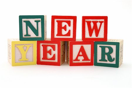 simsearch:600-02346205,k - word new year formed by wood alphabet blocks Stock Photo - Budget Royalty-Free & Subscription, Code: 400-04519750