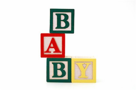 simsearch:600-02346205,k - word baby formed by alphabet wood blocks on a white surface Stock Photo - Budget Royalty-Free & Subscription, Code: 400-04519770