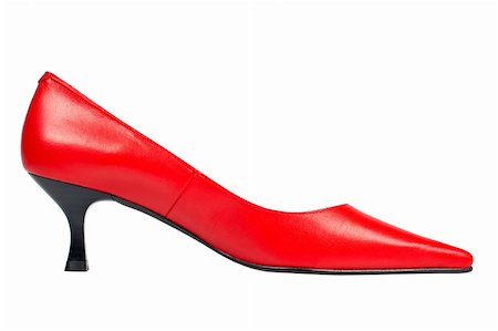 Lady red shoe isolated on white background Stock Photo - Budget Royalty-Free & Subscription, Code: 400-04511864
