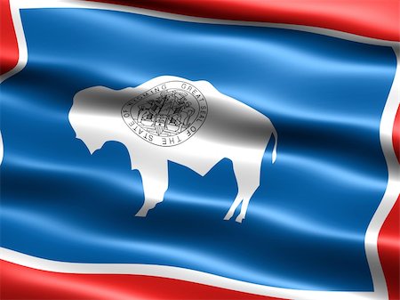 simsearch:400-04145172,k - Computer generated illustration of the flag of the state of Wyoming with silky appearance and waves Stock Photo - Budget Royalty-Free & Subscription, Code: 400-04511998
