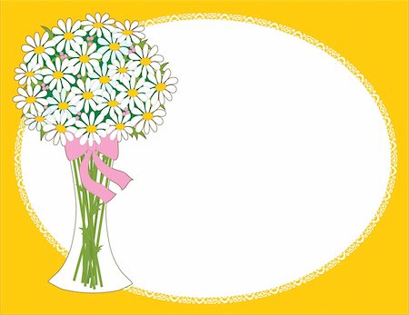 Vase of daisies - perfect for scrapbooking or invitations Stock Photo - Budget Royalty-Free & Subscription, Code: 400-04512787