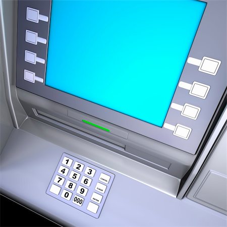 simsearch:400-05670020,k - Close up of an ATM machine. Keyboard and screen detail. Stock Photo - Budget Royalty-Free & Subscription, Code: 400-04513125