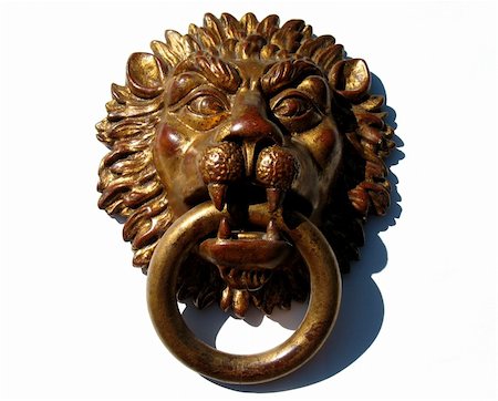 Lion head used for interior decoration, ancient Stock Photo - Budget Royalty-Free & Subscription, Code: 400-04513369