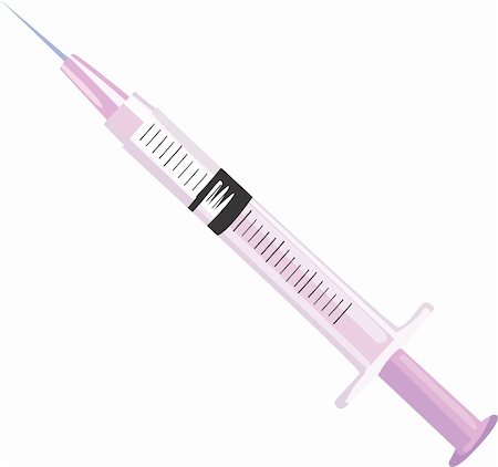 Illustration of a pink syringe isolated Stock Photo - Budget Royalty-Free & Subscription, Code: 400-04513453