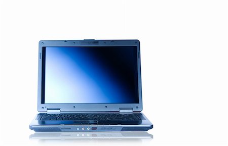 simsearch:400-04125018,k - View of nice new laptop on white background Stock Photo - Budget Royalty-Free & Subscription, Code: 400-04528343