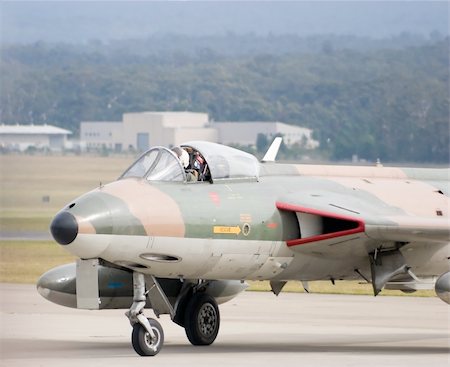 A hawker hunter on the runway Stock Photo - Budget Royalty-Free & Subscription, Code: 400-04528584