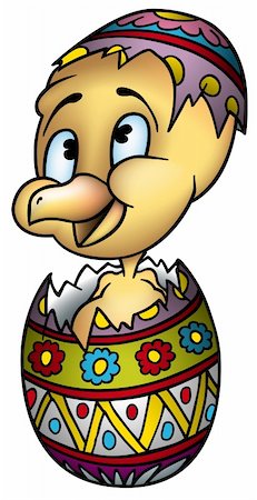 simsearch:400-04116240,k - Little Chicken 2 - colored illustration as Easter Egg vector Stock Photo - Budget Royalty-Free & Subscription, Code: 400-04529182