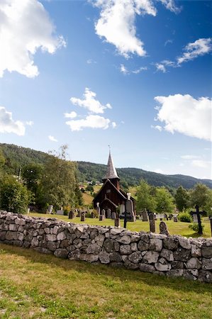 simsearch:400-04015133,k - A stavechurch - stavkirke - in Norway located at Hol built in the 13th century. Stock Photo - Budget Royalty-Free & Subscription, Code: 400-04520278