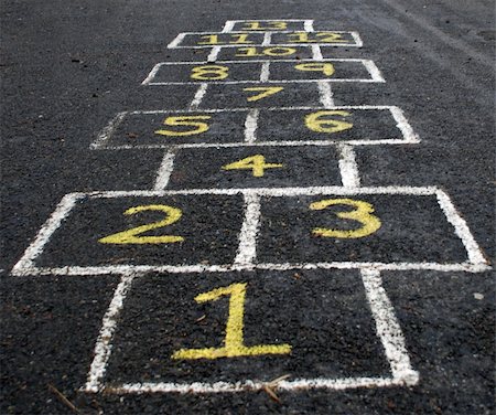 A traditional European child's hopscotch game Stock Photo - Budget Royalty-Free & Subscription, Code: 400-04523718