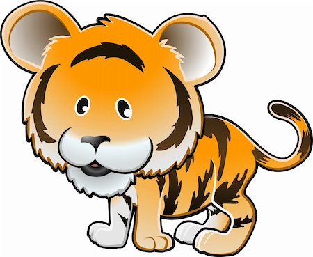 simsearch:400-05250521,k - A vector illustration of a cute tiger Stock Photo - Budget Royalty-Free & Subscription, Code: 400-04523989
