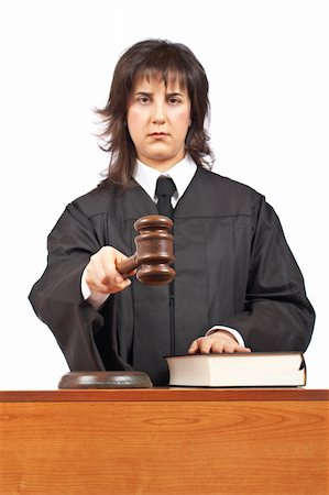 simsearch:700-00028739,k - Angry female judge pointing at you in a courtroom. Focus on gavel and shallow depth of field Stock Photo - Budget Royalty-Free & Subscription, Code: 400-04523997