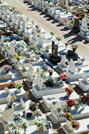 funeral flowers - Catholic cemetery in a small village of Alentejo, Portugal Stock Photo - Budget Royalty-Free & Subscription, Code: 400-04534276