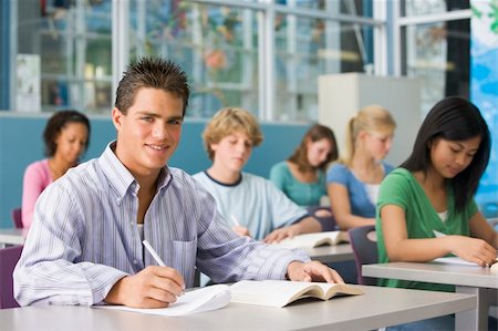 Schoolboy in high school class Stock Photo - Budget Royalty-Free & Subscription, Code: 400-04536519