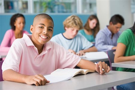 Schoolboy in high school class Stock Photo - Budget Royalty-Free & Subscription, Code: 400-04536525