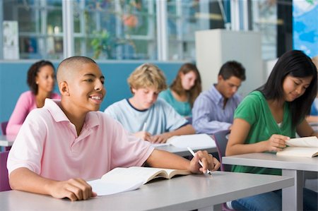 Schoolboy in high school class Stock Photo - Budget Royalty-Free & Subscription, Code: 400-04536523