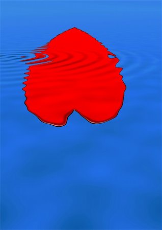 simsearch:400-06207242,k - red heart under water Stock Photo - Budget Royalty-Free & Subscription, Code: 400-04537276