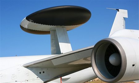 simsearch:400-04996557,k - Detail of special military airplane AWACS Stock Photo - Budget Royalty-Free & Subscription, Code: 400-04537812