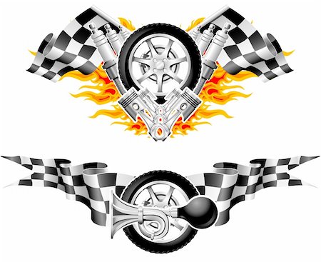 simsearch:400-03927951,k - Sports Race Emblems - second set Stock Photo - Budget Royalty-Free & Subscription, Code: 400-04539576