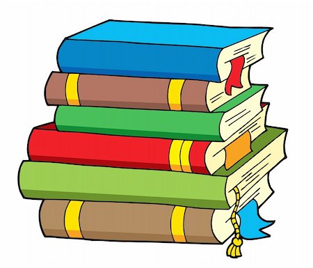 simsearch:400-04311432,k - Pile of various color books - vector illustration. Stock Photo - Budget Royalty-Free & Subscription, Code: 400-04531621
