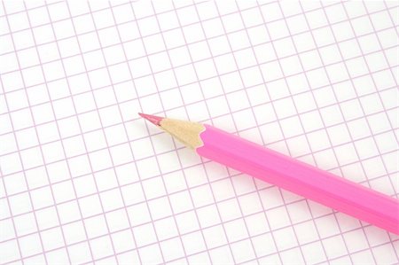 pink pencil on notebook Stock Photo - Budget Royalty-Free & Subscription, Code: 400-04533330