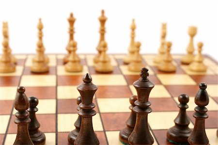 chess on chessboard Stock Photo - Budget Royalty-Free & Subscription, Code: 400-04533350