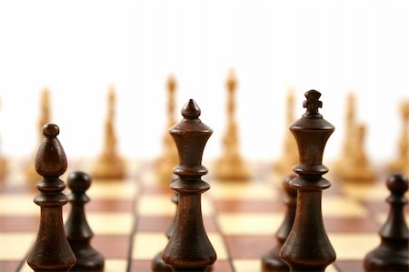 chess on chessboard Stock Photo - Budget Royalty-Free & Subscription, Code: 400-04533351