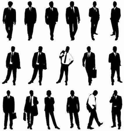 economist - detailed businessman silhouettes easy to use in different designs Stock Photo - Budget Royalty-Free & Subscription, Code: 400-04533507