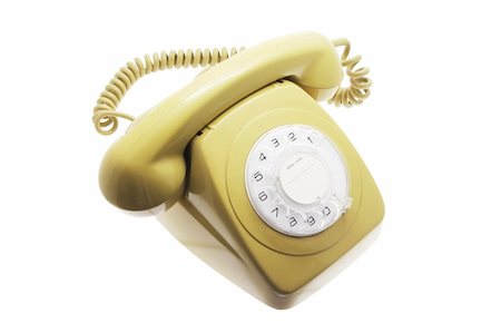 simsearch:400-05366591,k - Telephone on White Background Stock Photo - Budget Royalty-Free & Subscription, Code: 400-04545469