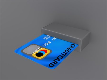 simsearch:400-05670021,k - 3d rendered illustration of  a blue credit card Stock Photo - Budget Royalty-Free & Subscription, Code: 400-04545745