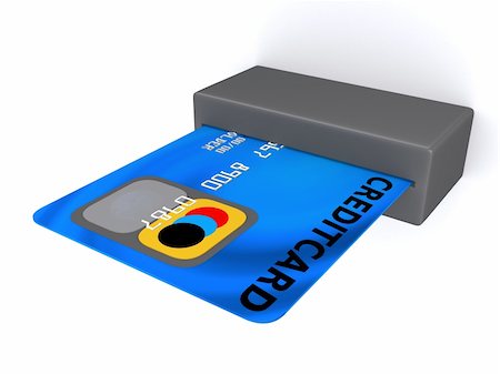 simsearch:400-05670020,k - 3d rendered illustration of  a blue credit card Stock Photo - Budget Royalty-Free & Subscription, Code: 400-04545746
