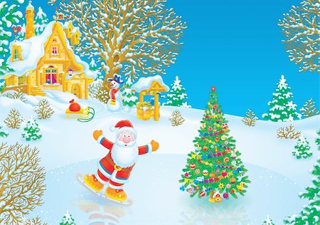 High resolution image (created in Photo Shop) for Christmas design, holiday card and wallpaper Stock Photo - Budget Royalty-Free & Subscription, Code: 400-04549483