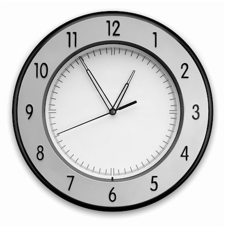 simsearch:400-07977470,k - Wall Clock, isolated on white background Stock Photo - Budget Royalty-Free & Subscription, Code: 400-04549561
