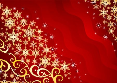 simsearch:400-07053830,k - Christmas background / with snowflakes and ornament / vector Stock Photo - Budget Royalty-Free & Subscription, Code: 400-04540374
