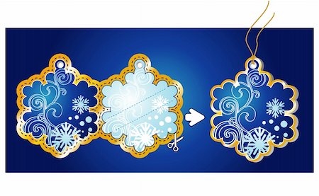 simsearch:400-04659792,k - Christmas Gift Tag / vector / simple use: print and cut! Stock Photo - Budget Royalty-Free & Subscription, Code: 400-04540426