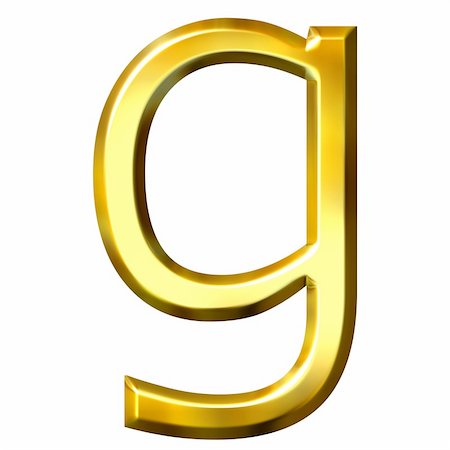 simsearch:400-04543513,k - 3d golden letter g isolated in white Stock Photo - Budget Royalty-Free & Subscription, Code: 400-04543513