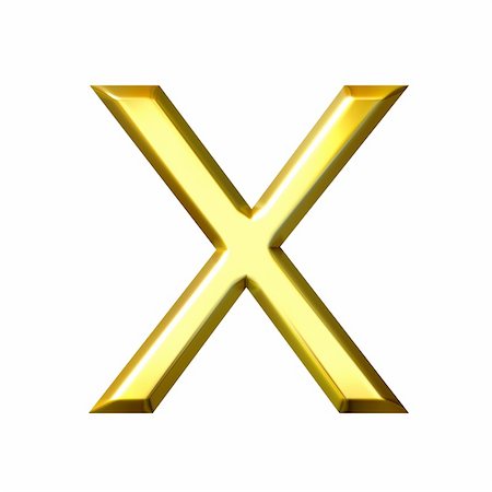 simsearch:400-04543513,k - 3d golden letter x isolated in white Stock Photo - Budget Royalty-Free & Subscription, Code: 400-04543521