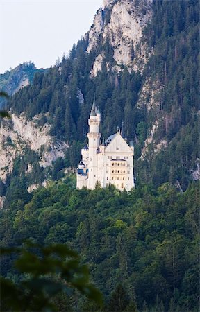 schwangau - Famous Neuschwanstein castle in Bavaria (Germany), near Schwangau Stock Photo - Budget Royalty-Free & Subscription, Code: 400-04554168