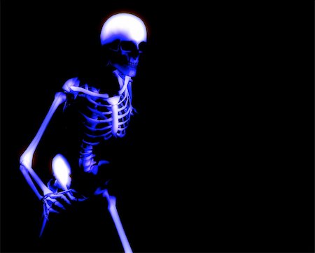 simsearch:400-06394180,k - An x ray image of a Skelton in a pose a suitable image for medical or Halloween based concepts. Stock Photo - Budget Royalty-Free & Subscription, Code: 400-04556079