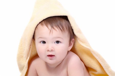 simsearch:400-04594888,k - bright portrait of adorable baby wrapped in towel Stock Photo - Budget Royalty-Free & Subscription, Code: 400-04550054