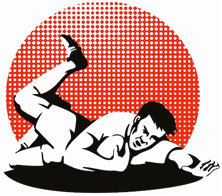 diving vintage - Vector art on the sport of rugby Stock Photo - Budget Royalty-Free & Subscription, Code: 400-04550792