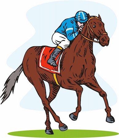 Vector art on the sport of horse racing Stock Photo - Budget Royalty-Free & Subscription, Code: 400-04550807