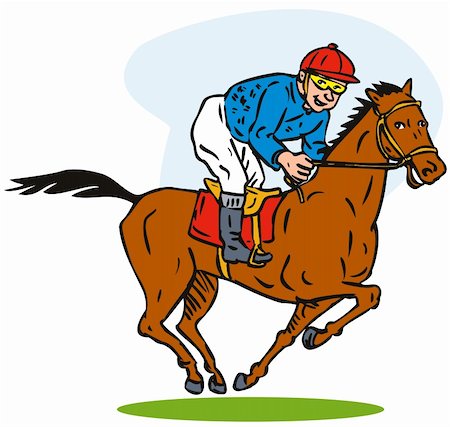 Vector art on the sport of horse racing Stock Photo - Budget Royalty-Free & Subscription, Code: 400-04550802